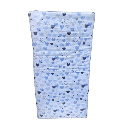 Матрас детский ортопедический Baby Comfort Соня №8 (120*60*8 см)  Сердечки голубые