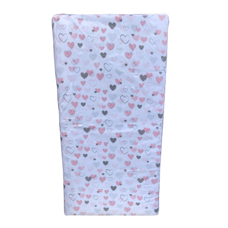 Матрас детский ортопедический Baby Comfort Соня №8 (120*60*8 см)  Сердечки розовые