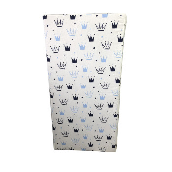 Матрас детский ортопедический Baby Comfort Соня №8 (120*60*8 см) короны голубые Матрас детский ортопедический Baby Comfort Соня №8 (120*60*8 см) короны голубые