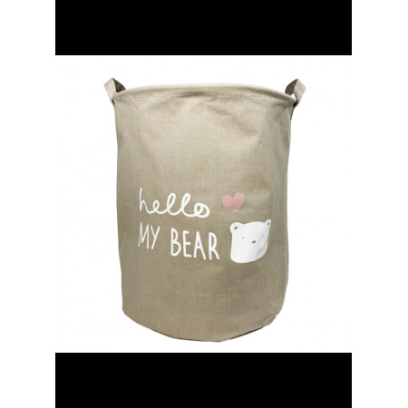 Корзина для игрушек Hello My Bear, коричневая