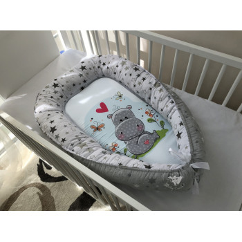 Кокон-позиционер для новорожденных Baby Comfort Бегемотик