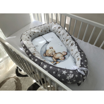 Кокон-позиционер для новорожденных Baby Comfort Мишка на луне