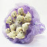 Букет из мягких игрушек, 11 плюшевых мишек, лавандовый