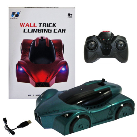 Машинка на радиоуправлении, ездит по стенах, серая