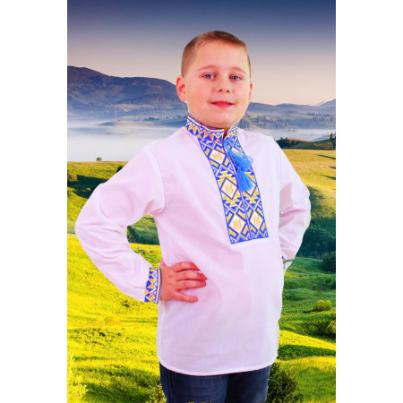 Вышиванка детская для мальчика Тризуб, р. 98-134